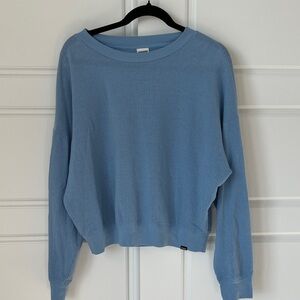 PINK Victoria's Secret Blue Waffle Knit Pullover Sweater 💙 Size M